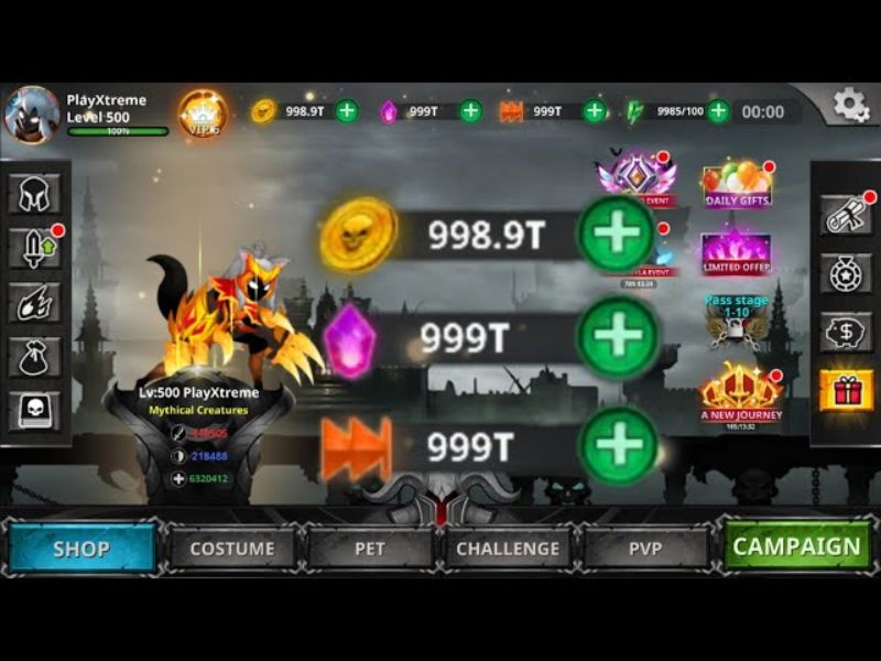 Tính Năng Nổi Bật Của Hack Stickman Legends 