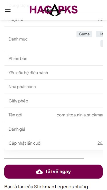 Hướng Dẫn Tải Và Cài Đặt Hack Stickman Legends  