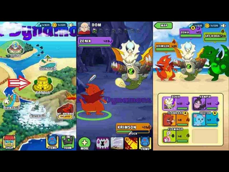 Tham gia chế độ PvP theo thời gian thực trong  Dynamons World Mod