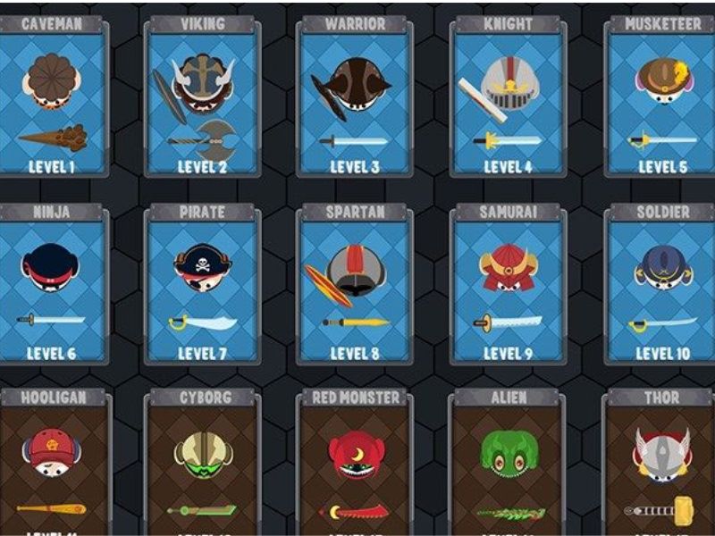 Hệ Thống Tiến Cấp Và Đa Dạng Lớp Nhân Vật Trong EvoWars.io