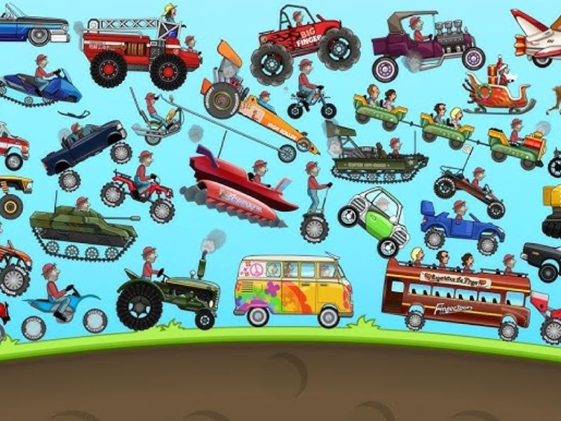 Hệ Thống Xe Đa Dạng Trong Hill Climb Racing