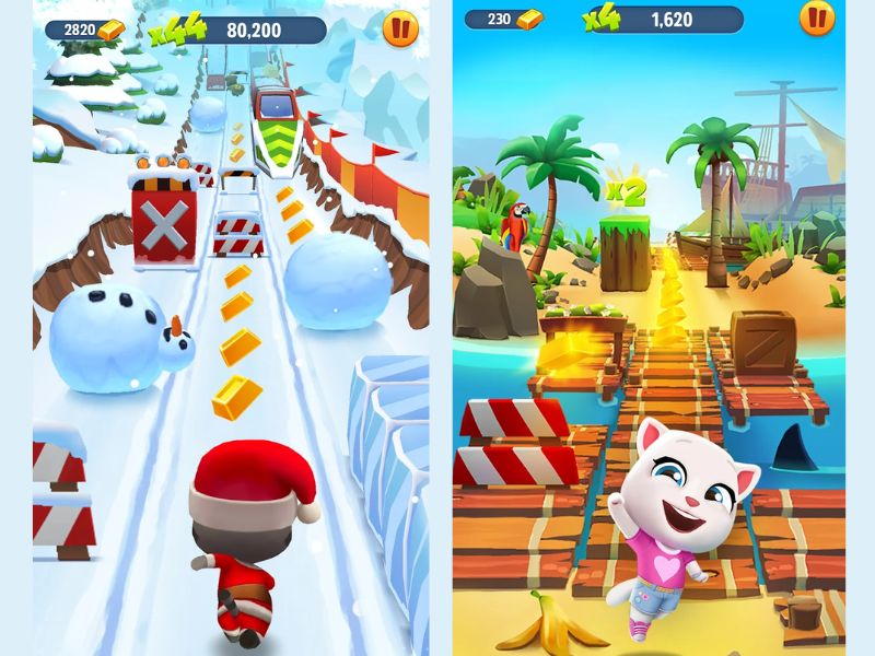 Cơ chế rượt đuổi và thu thập vàng