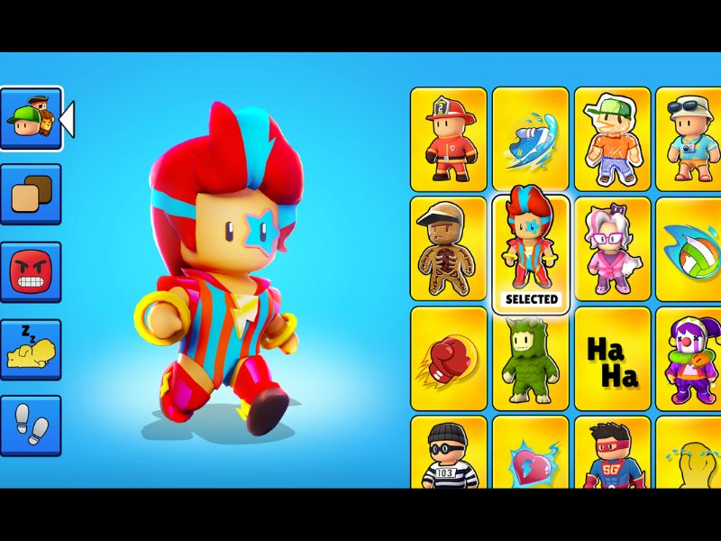 Thiết kế nhân vật dễ thương và đáng yêu trong Stumble Guys