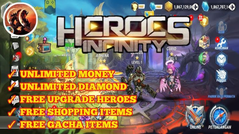 Những Lợi Thế Bất Bại Giúp Bạn Quét Sạch Mọi Hầm Ngục Trong Heroes Infinity Mod